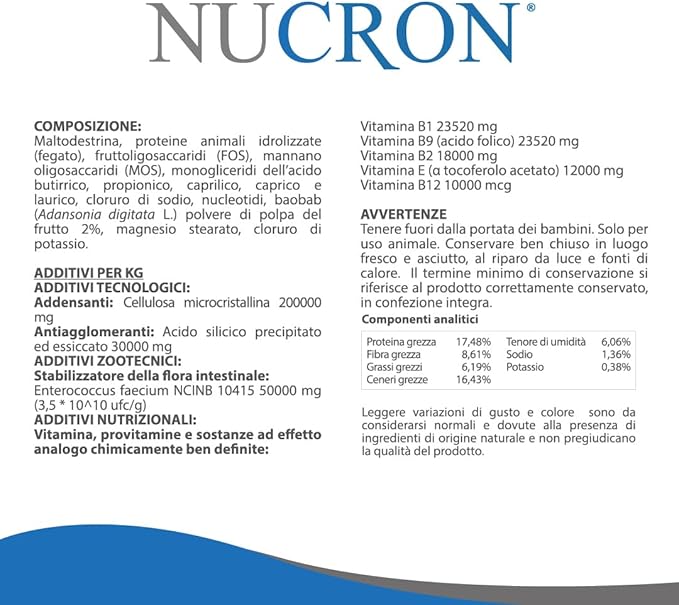 Nucron Pasta 30 g – Mangime Complementare per Stabilizzare intestino di Cani e Gatti - immagine 3