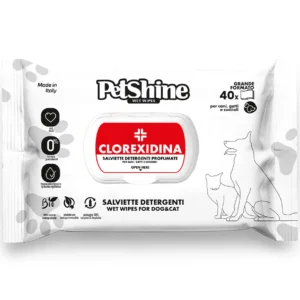 PetShine Salviette Detergenti alla Clorexidina - 40 Pezzi