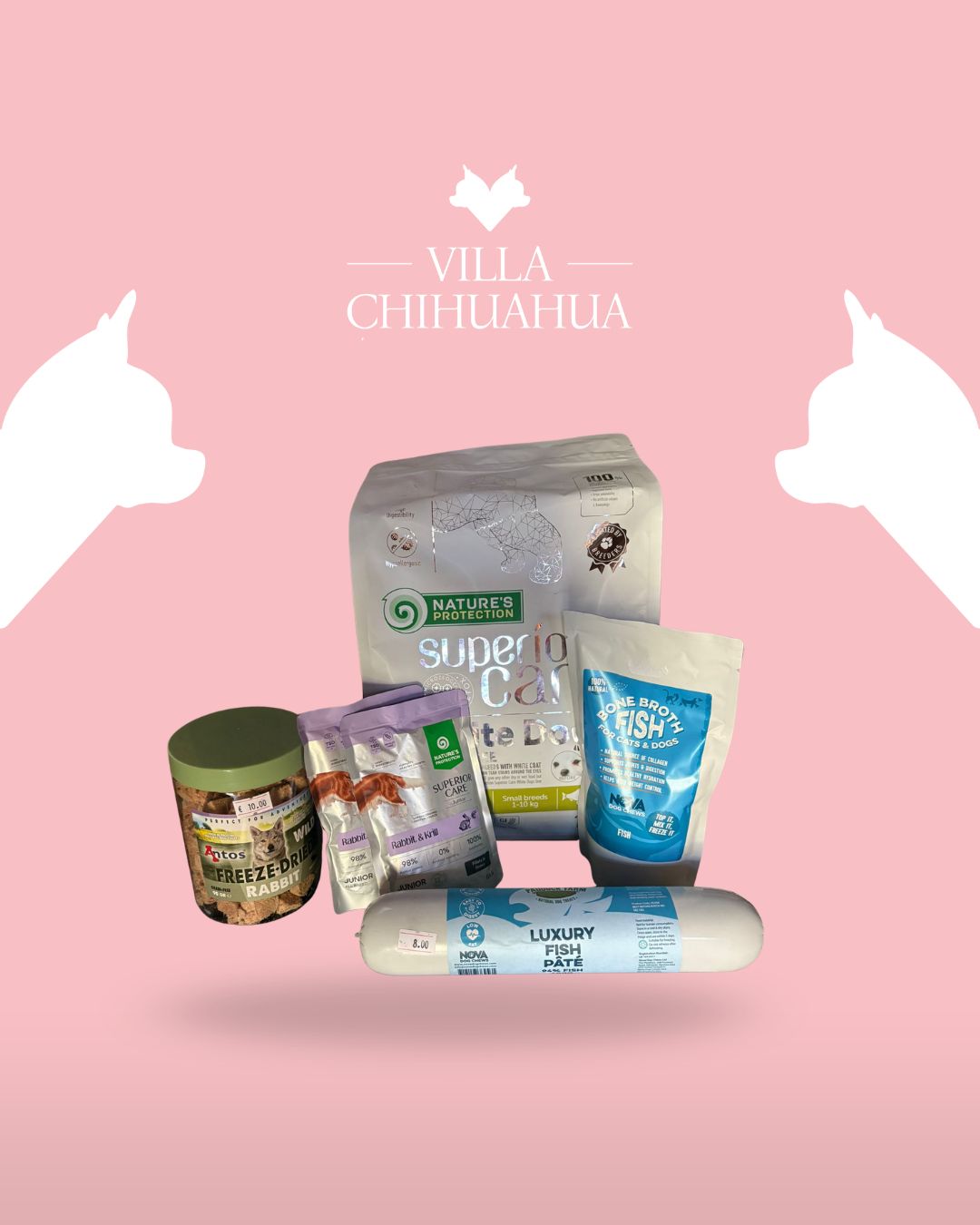 kit pappa completo per cani inappetenti con pouch nature protection crocchette e snack liofilizzato