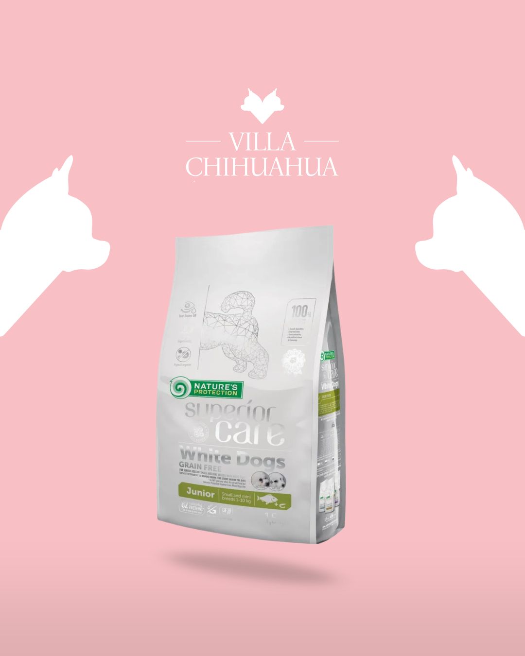 cibo secco grain free per cuccioli taglia piccola e mini al pesce bianco 1,5 kg