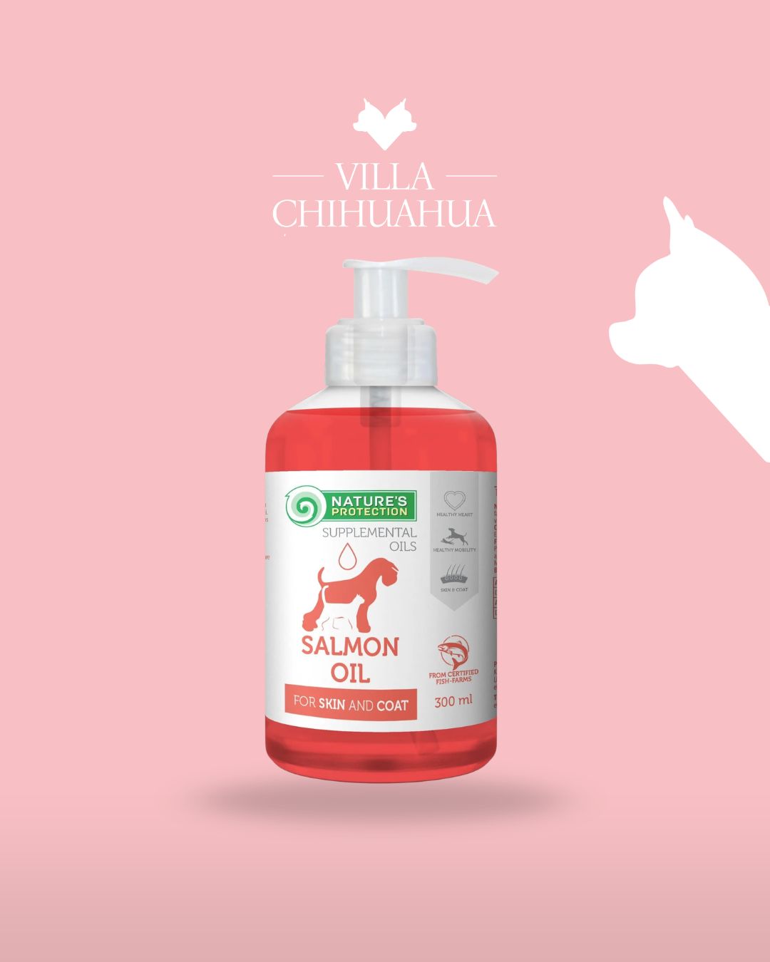 Olio di salmone premium per cani e gatti 300 ml