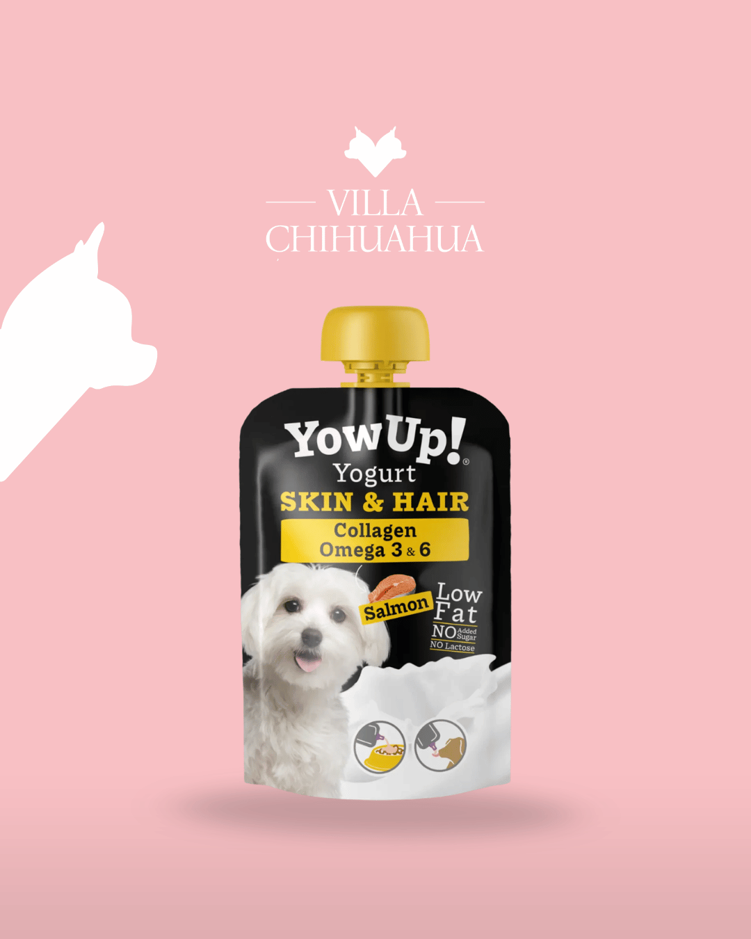 YowUp! Skin & Hair Yogurt per Cani al Salmone – Supporto Naturale per Pelle e Pelo 115g