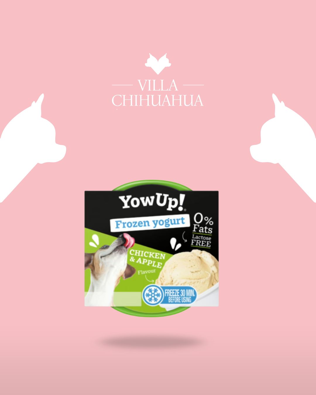 YowUp! Frozen Yogurt Pollo e Mela per Cani – Gelato allo Yogurt da Congelare 110g