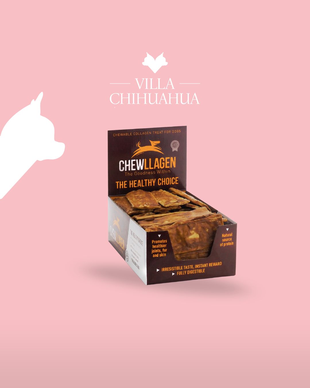 Chewllagen Beef Chip – Snack Naturale al Collagene e Manzo per Cani - immagine 2